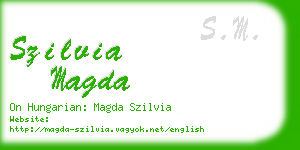 szilvia magda business card